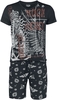 Rock Rebel by EMP - Pyjama mit Rock Rebel Frontprint - Pyjama - Mannen - zwart