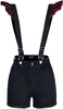 Rock Rebel by EMP - Red/Black Shorts with Suspenders - Korte broek - Vrouwen - rood zwart