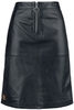 Rock Rebel by EMP - Rock Rebel X Route 66 - Black Leather Skirt with Zip - Medium-lengte rok - Vrouwen - zwart