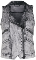 Rock Rebel by EMP - Rock Rebel X Route 66 - Jeansweste Acid Wash - Vest - Vrouwen - grijs