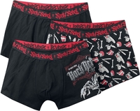 Rock Rebel by EMP - Schwarzes Boxershort-Set mit Prints - Boxers - Mannen - zwart