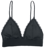 Rock Rebel by EMP - Schwarzes Bustier mit Spitzenkante inklusive Tuch - Bustier - Vrouwen - zwart