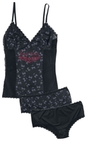 Rock Rebel by EMP - Set mit Trägertop und zwei Panties - Ondergoed - Vrouwen - zwart