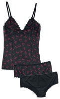 Rock Rebel by EMP - Set mit Trägertop und zwei Panties - Ondergoed - Vrouwen - zwart