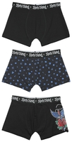 Rock Rebel by EMP - Set van drie boxers met old school motieven - Boxerset - Mannen - donkergrijs