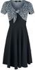 Rock Rebel by EMP - Short Black Dress with Animal-Look Upper Part - Korte jurk - Vrouwen - zwart