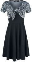 Rock Rebel by EMP - Short Black Dress with Animal-Look Upper Part - Korte jurk - Vrouwen - zwart