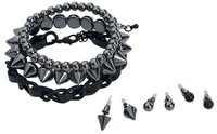 Rock Rebel by EMP - Studs - Armband Set - Unisex - zwart