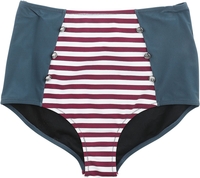 Rock Rebel by EMP - Tri-Colour High Waist Bikini Bottoms with Stripes and Buttons - Bikini Slip - Vrouwen - blauw wit rood