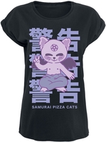 Samurai Pizza Cats - Manga Design - T-shirt - Vrouwen - zwart