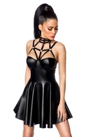 Saresia - Powerlastic Harness Wetlook Dress - Ondergoed - Vrouwen - zwart