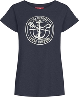 Sea Shepherd x Derbe - Barb Mono Gots - T-shirt - Vrouwen - blauw