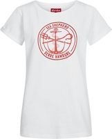 Sea Shepherd x Derbe - Barb Mono Gots - T-shirt - Vrouwen - wit oranje