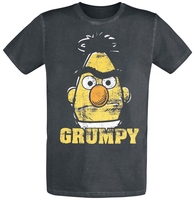 Sesame Street - Bert - Grumpy - T-shirt - Mannen - zwart