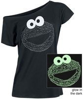 Sesame Street - Cookie Glow - T-shirt - Vrouwen - zwart