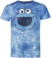 Sesame Street - Cookie Monster - Face - T-shirt - Mannen - meerkleurig