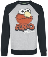 Sesame Street - Elmo - Sweatshirts - Mannen - grijs gemêleerd zwart