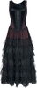 Sinister Gothic - Gothic Dress - Lange jurk - Vrouwen - zwart rood