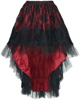 Sinister Gothic - Gothic Skirt - Medium-lengte rok - Vrouwen - zwart rood