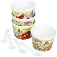 Snow White and the Seven Dwarfs - The Seven Dwarves - Set of four ice cream cups with teaspoons - Dienbladen - Unisex - meerkleurig