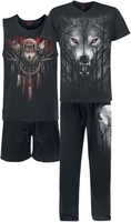 Spiral - Forest Wolf - Pyjama - Mannen - zwart