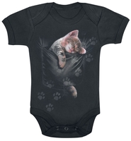 Spiral - Pocket Kitten - Body - Vrouwen - zwart