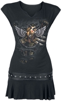 Spiral - Steam Punk Ripped - Korte jurk - Vrouwen - zwart