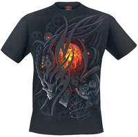 Spiral - Steampunk Skull - T-shirt - Mannen - zwart