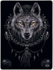 Spiral - Wolf Dreams Fleecedecke - Dekens - Unisex - zwart