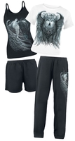 Spiral - Wolf Spirit - Pyjama - Vrouwen - zwart wit