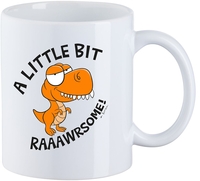 Sprüche - A Little Bit Rawrsome - Kop - Unisex - wit