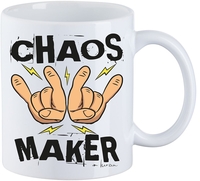 Sprüche - Chaos Maker - Kop - Unisex - wit