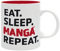 Sprüche - Eat Sleep Manga Repeat - Kop - Unisex - meerkleurig