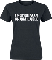Sprüche - Emotionally Unavailable - T-shirt - Vrouwen - zwart