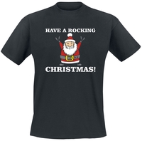Sprüche - Have A Rocking Christmas! - T-shirt - Mannen - zwart