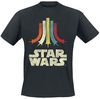 Star Wars - Retro Rainbow Logo - T-shirt - Mannen - zwart