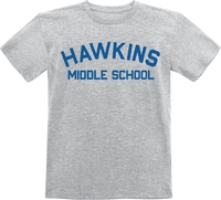 Stranger Things - Kids - Hawkins Middle School - T-shirt - Unisex - grijs