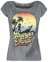 Stranger Things - Surf - T-shirt - Vrouwen - grijs