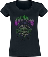 Stranger Things - Welcome To Hawkins - T-shirt - Vrouwen - zwart