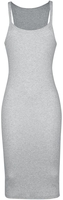 Sublevel - Ladies Rib Dress - Korte jurk - Vrouwen - lichtgrijs gemêleerd