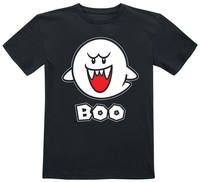Super Mario - Kids - Boo - T-shirt - Unisex - zwart