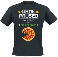 Talk Fast Or Feed Me Pizza - Talk Fast Or Feed Me Pizza - T-shirt - Mannen - zwart