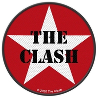 The Clash - Military Logo - Patch - Unisex - rood zwart wit