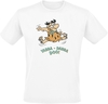 The Flintstones - Yabba Dabba Doo! - Jump - T-shirt - Mannen - wit