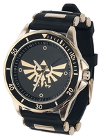 The Legend Of Zelda - Golden Triforce - Polshorloges - Unisex - zwart goudkleurig