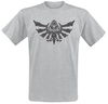 The Legend Of Zelda - Hyrule Tribal - T-shirt - Mannen - grijs gemêleerd