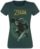 The Legend Of Zelda - Link Pose - T-shirt - Vrouwen - donkergroen