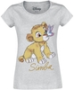 The Lion King - Simba - Baby - T-shirt - Vrouwen - grijs gemêleerd