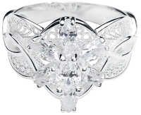 The Lord Of The Rings - Arwens Evenstar - Ring - Vrouwen - zilverkleurig