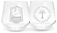 The Lord Of The Rings - Prancing Pony & Gondor Tree - Glazenset - Unisex - transparant